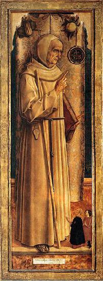 St James of the Marches with Two Kneeling Donors, Carlo Crivelli